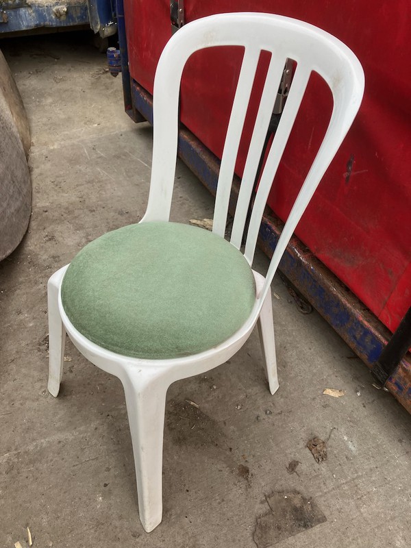 Bistro Chair Green Seat Pads