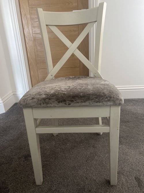 Cream Cross Back Dining Chairs Cream Cross Back Dining Chairs