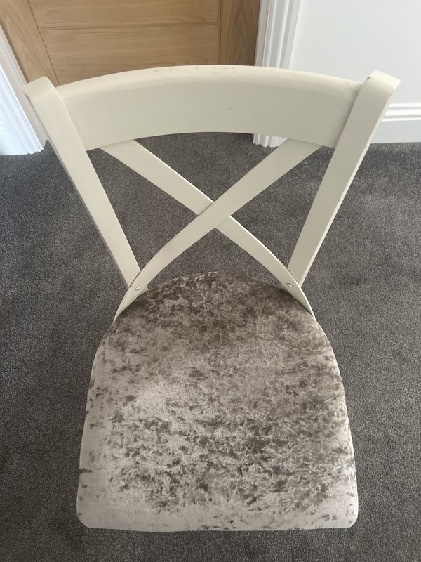 Selling Neutral Cross Back Dining Chairs