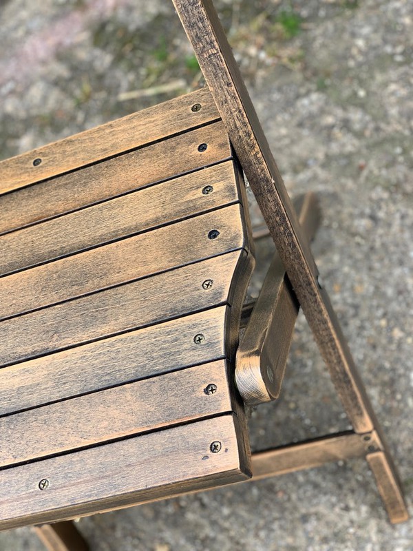 Rustic folding event chairs