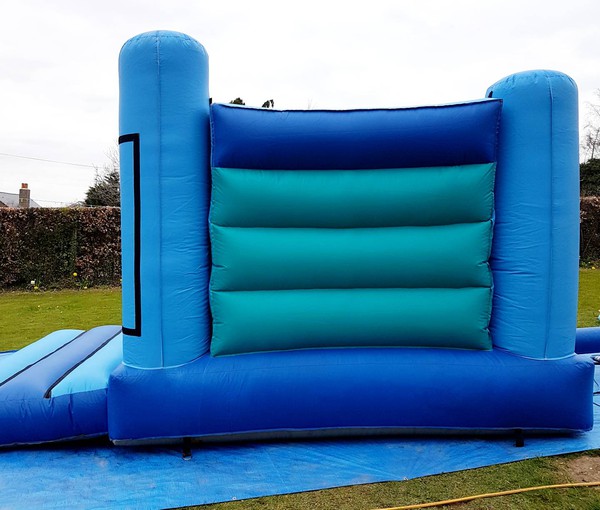 Bouncy castle with  velcro theming panels