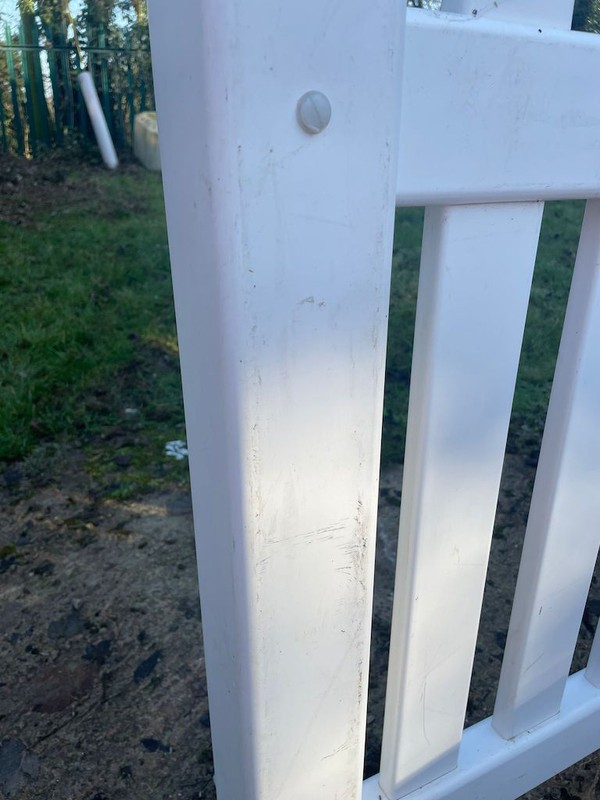 Buy Used White UPVC Picket Fences