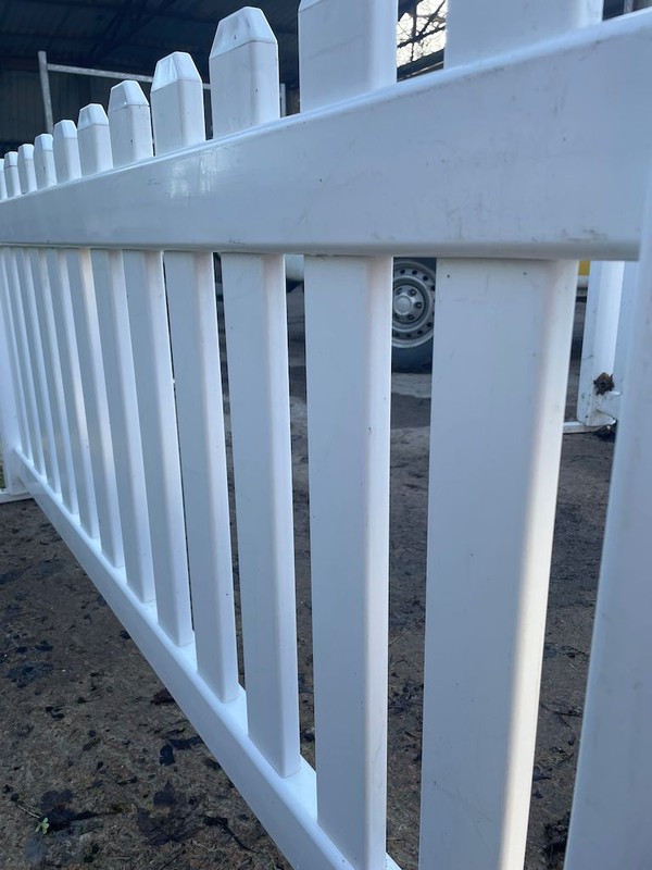 Job Lot of White UPVC Picket Fencing