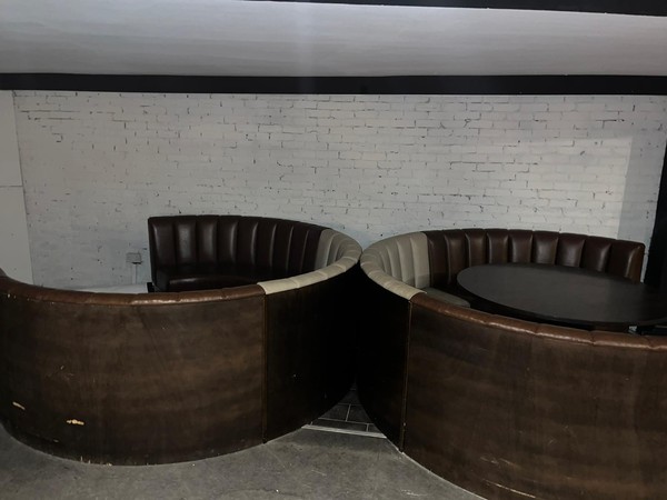 Brown and Cream Seating Booths
