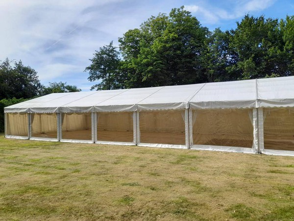 Framed marquee with panoramic windows