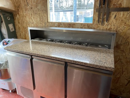 Adexa Pizza Prep Toppings Fridge with Marble Top Adexa Pizza Prep Toppings Fridge with Marble Top