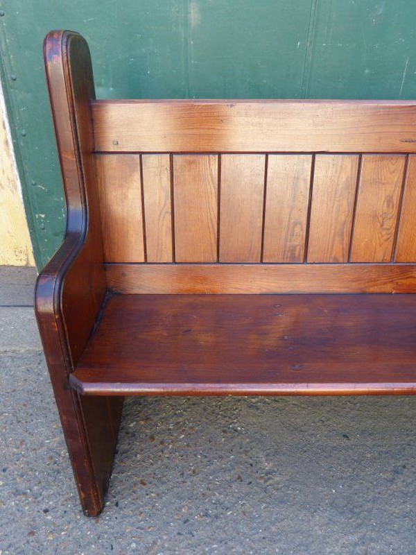 Buy Yorkshire Church Pew Pitch Pine Dark Golden Brown