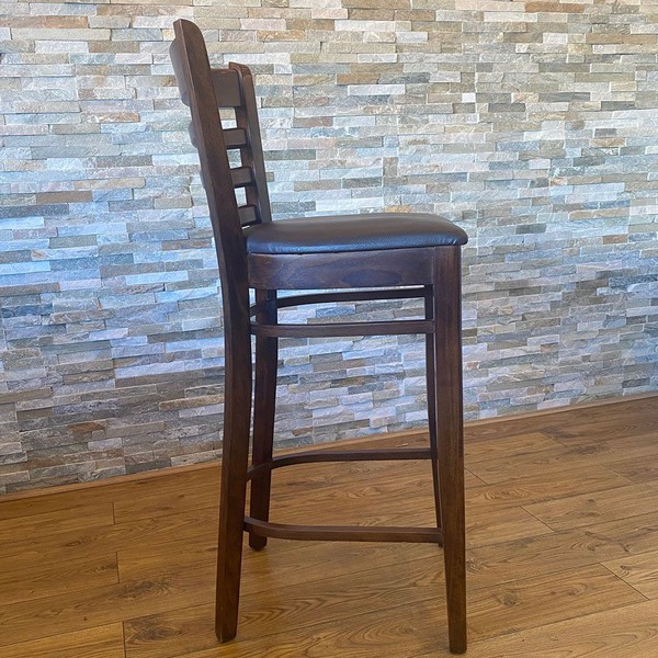 Buy Faux Leather Wooden Bar Stool Chair