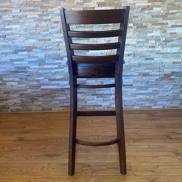 Classic Brown Faux Leather Bar Stool  Chair