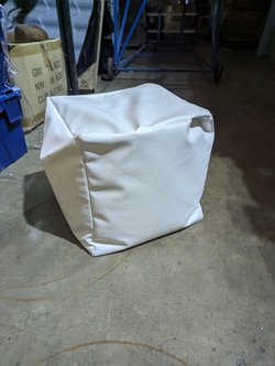 White cube bean bags for sale