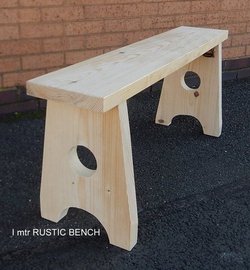 Secondhand 2 Seater Fold Away Leg Rustic Benches For Sale