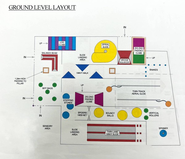 Ground floor plan soft play area for sale