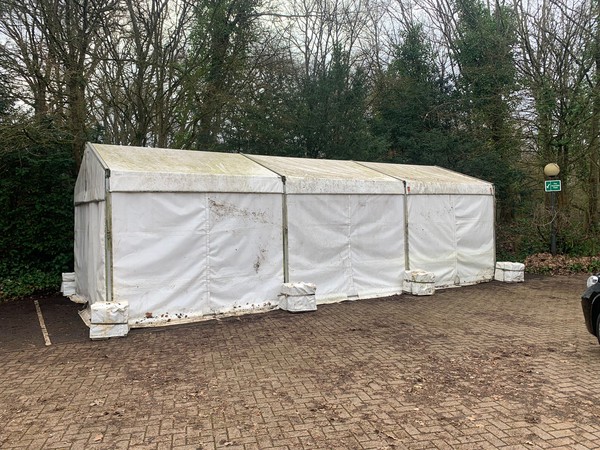 Three bays of 3.7m wide marquee