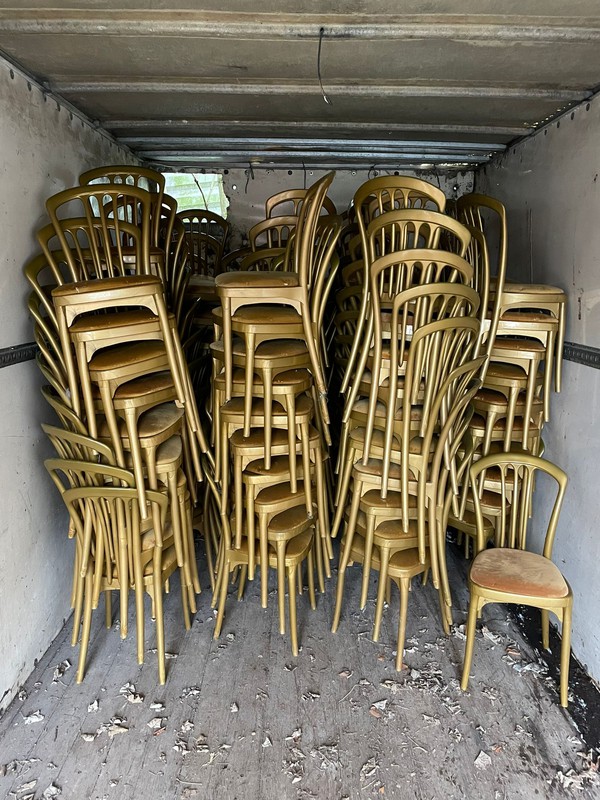 Buy Used Gold Gala Resin Chairs