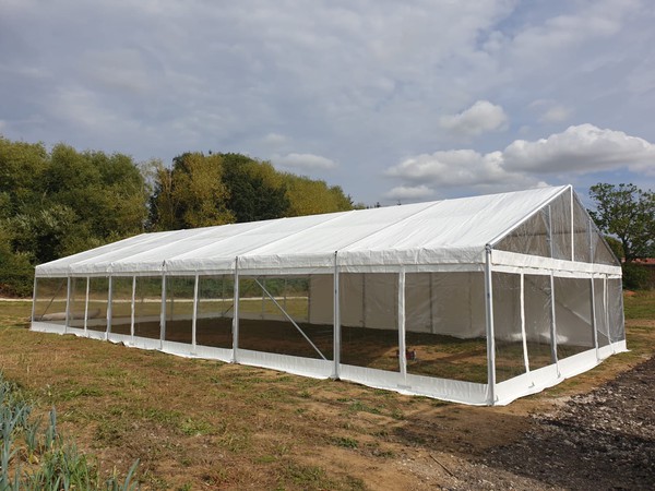 9m x 21 Framed marquee with panoramic windows