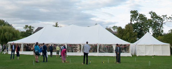 40ft x 80ft marquee with catering marquee