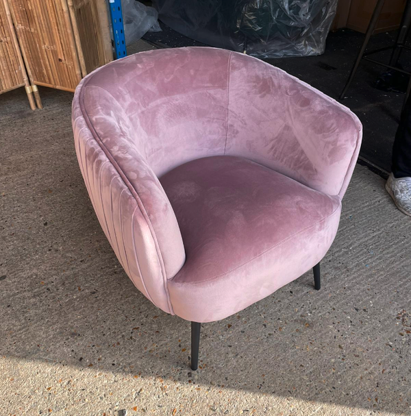 Secondhand pink velvet chairs