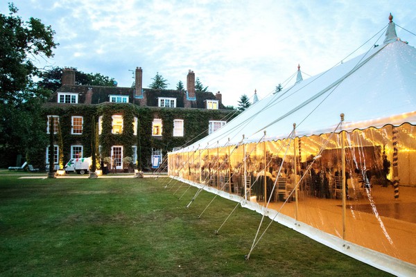 Marquee in early evening light