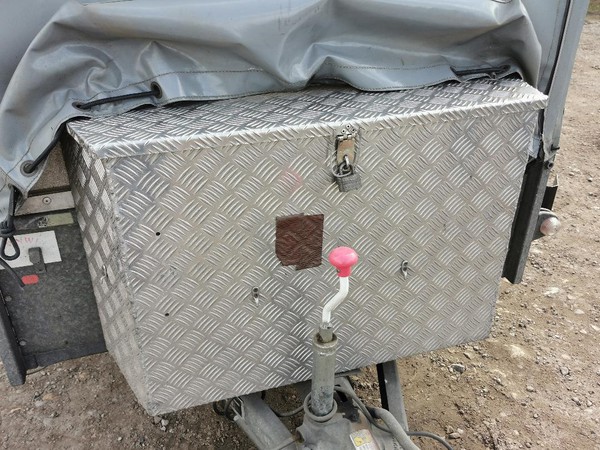 Custom tool box made out of checker plate aluminium