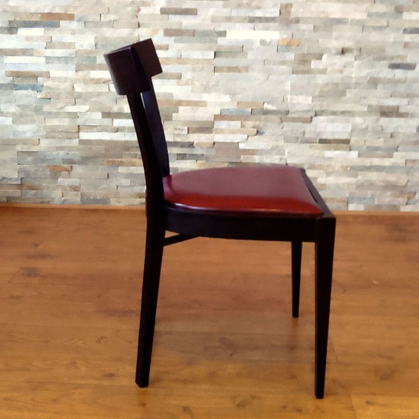 Buy Oak Chair with Faux Leather Seat