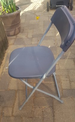 60x Grey Plastic Folding Chairs (Designed for Stacking) - Gloucester, Gloucestershire