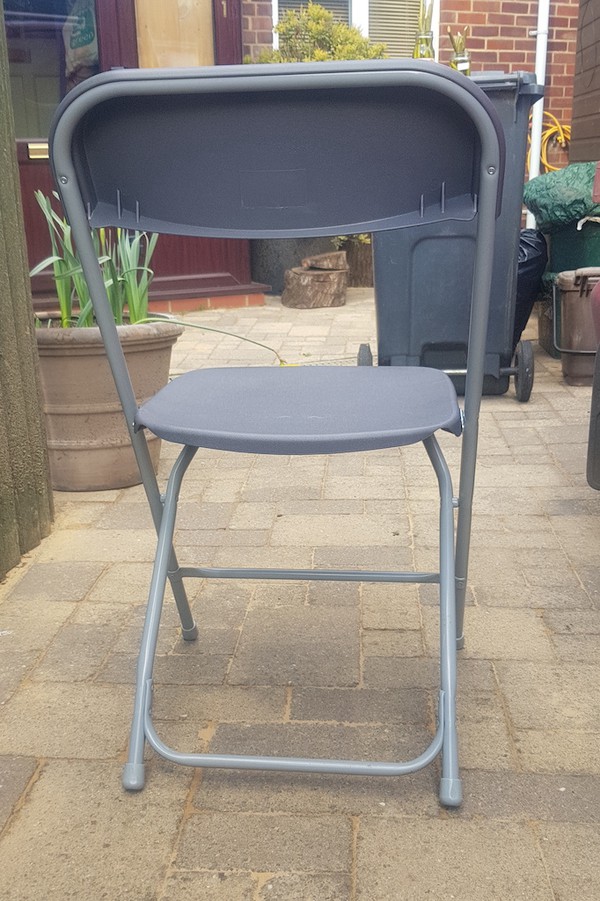 60x Grey Plastic Folding Chairs (Designed for Stacking) - Gloucester, Gloucestershire 4