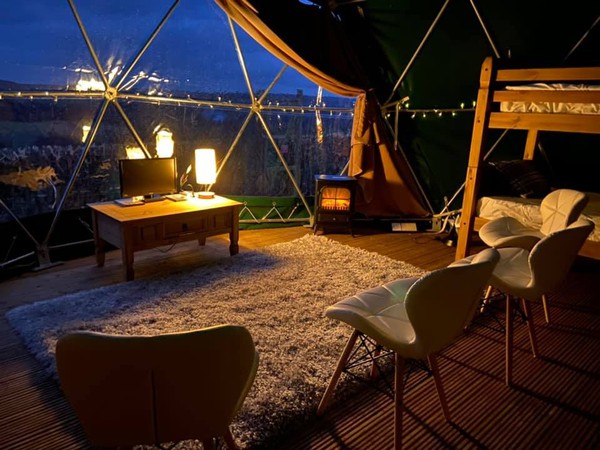 Glamping dome with Panoramic windows