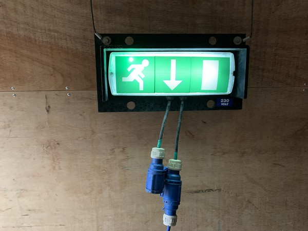 Secondhand fire exit signs