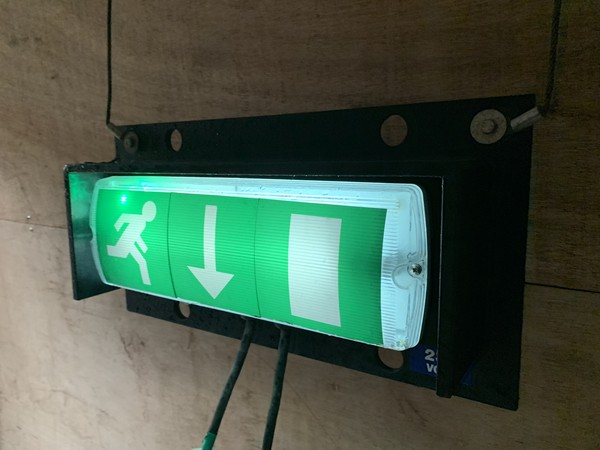 Used fire exit signs