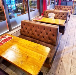 Restaurant bench seating in Nubuck