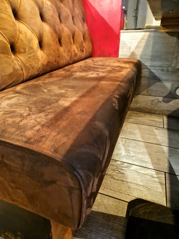 Nubuck  covered bench seating