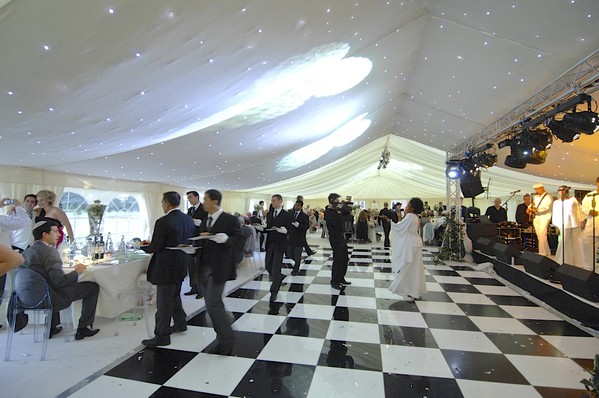 12m Ivory starlight marquee lining