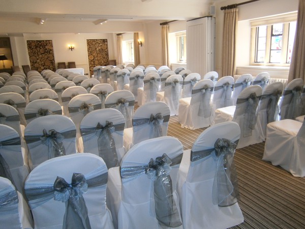 White round topped chair covers