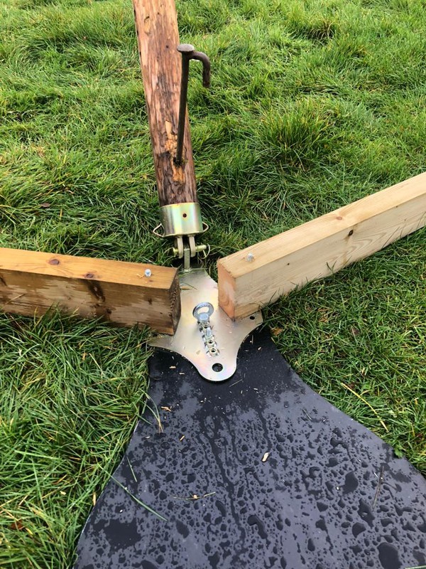 Tipi hard standing base plate and ring beam