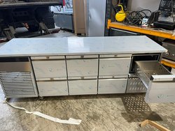 Prep fridge with drawers