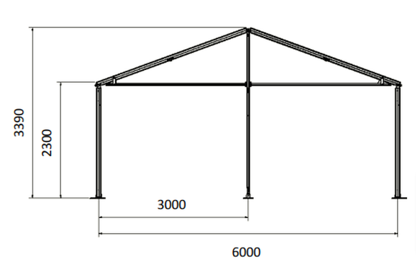 Tectonics 6m wide framed marquee for sale