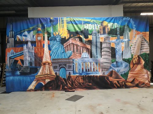 World Landmark Travel Backdrop World Landmark Travel Backdrop