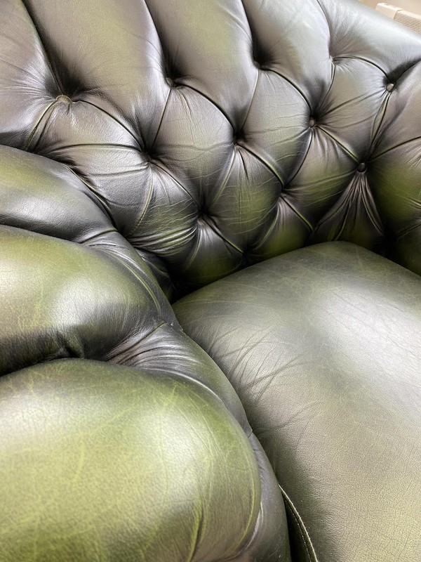 Green Thomas Lloyd Leather Chairs