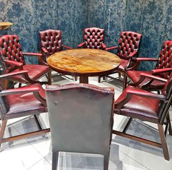 Red Chesterfield Dining Chairs