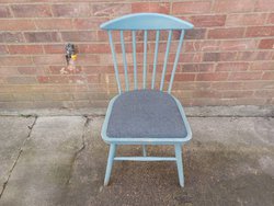 Blue Spindle Back Chair