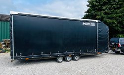 7m Curtain side trailer with car ramps