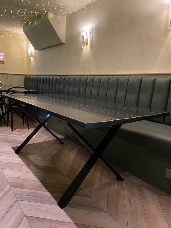 Large Black Restaurant Tables
