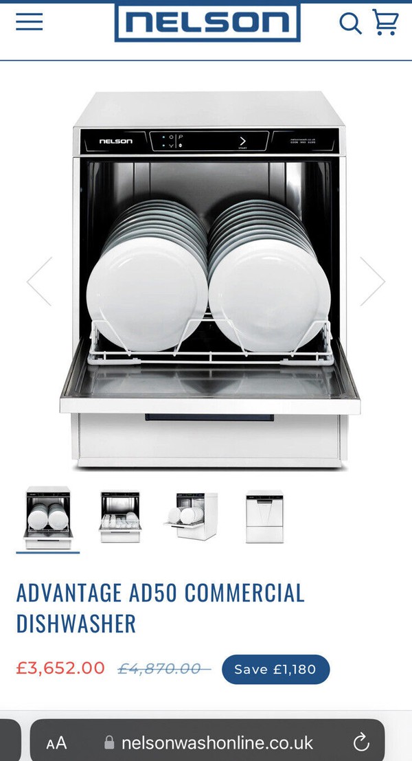 Nelson Advantage AD50 Commercial Dishwasher