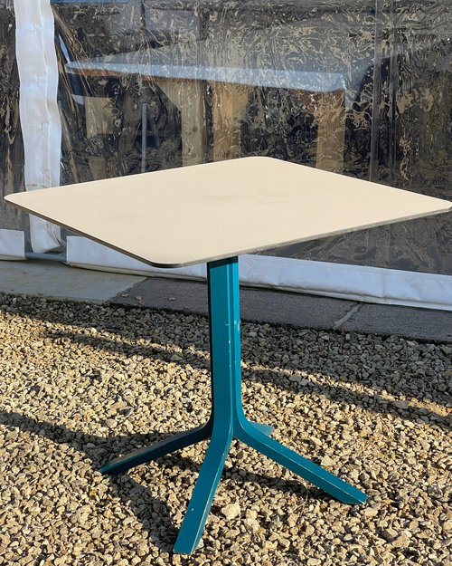 Secondhand Sturdy Melamine and Metal Base Tables For Sale Secondhand Sturdy Melamine and Metal Base Tables For Sale