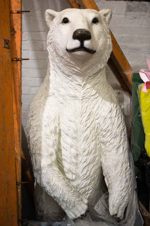 Polar Bear 7' Tall, Fibreglass Figure For Sale