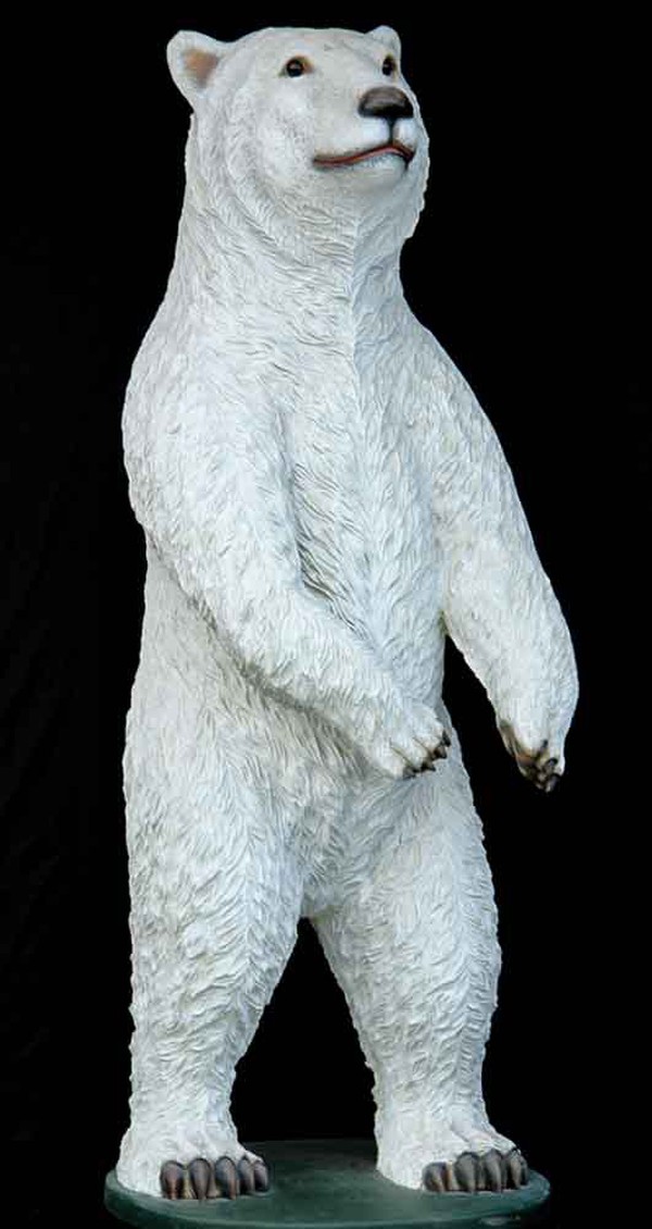 Secondhand Polar Bear 7' Tall, Fibreglass Figure For Sale