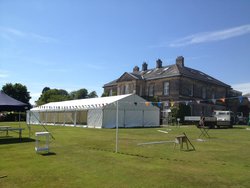 18m x 9m Roder HTS marquee with full floor and lining