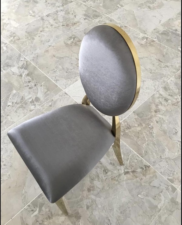 Silver Grey / Gold Dior Chairs