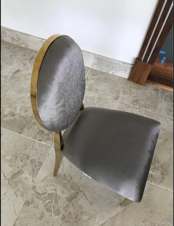Silver Grey / Gilt Dior Chairs