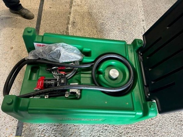 Fuel tank with 12v pump and nozzle
